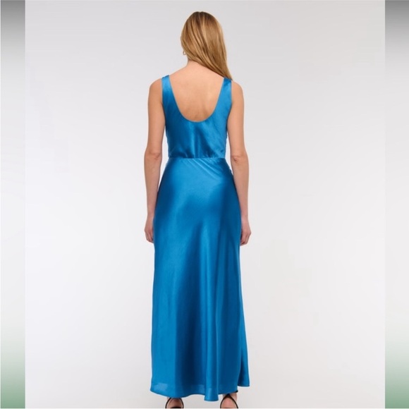 Abercrombie & Fitch Size XS Blue Cowl Neck Draped Mini Dress New With Tags. - Picture 4 of 15